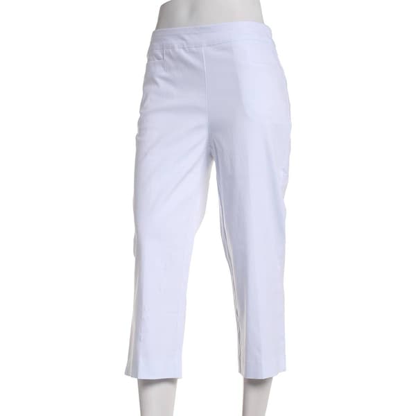 Womens Briggs Solid Millenium Basic Welt Pocket Capris - image 