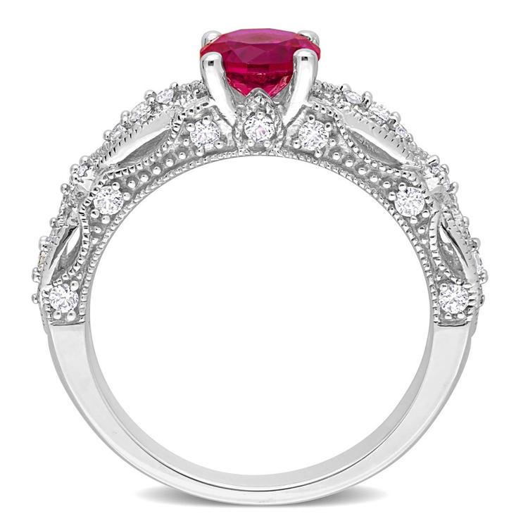 Gemstone Classics™ 10kt. Gold Lab Created Ruby & Sapphire Ring