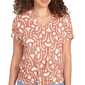 Petite Skye&#8217;s the Limit Spicy Graphic Abstract V-Neck Blouse - image 5
