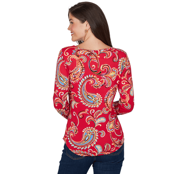 Petite Ruby Rd. Mysterious Romance Whimsical Paisley Tee