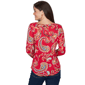 Petite Ruby Rd. Mysterious Romance Whimsical Paisley Tee - image 2