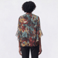 Womens Kasper 3/4 Ruffle Sleeve Painted Floral Blouse - image 2