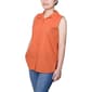 Womens NY Collection Sleeveless Collared Button Down Blouse - image 4