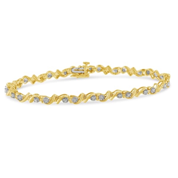 Diamond Classics&#8482; 1/2 ct. Yellow Plated Tennis Bracelet