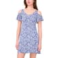 Petite MSK Flutter Cold Shoulder Floral Swing Shift Dress - image 3