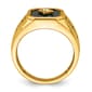 Mens Gentlemen&#8217;s Classics&#8482; 14kt. Gold Onyx Greek Key Ring - image 2