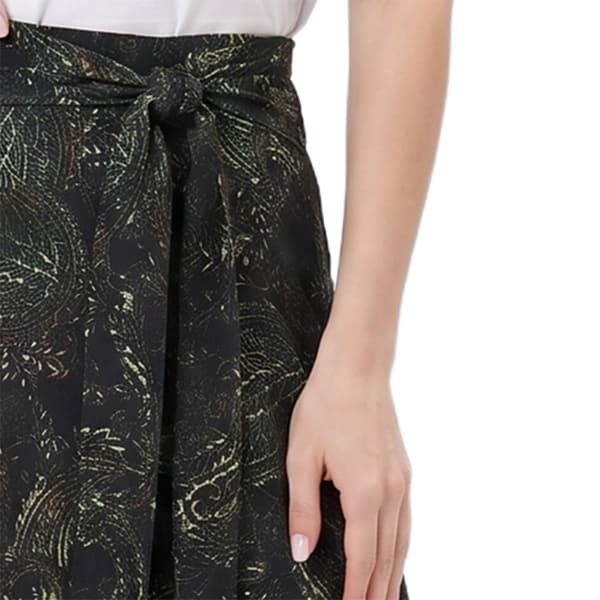 Petite NY Collection Tie Waist Faded Paisley Maxi Skirt
