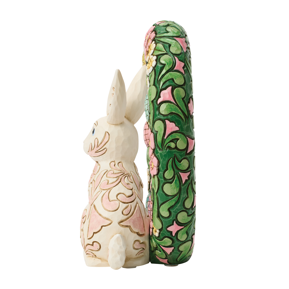 Jim Shore Heartwood Creek Floral Bunny Wreath Figurine