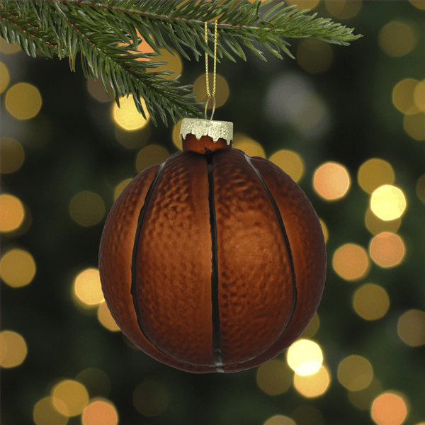 Northlight Basketball Glass Christmas Hanging Ornament
