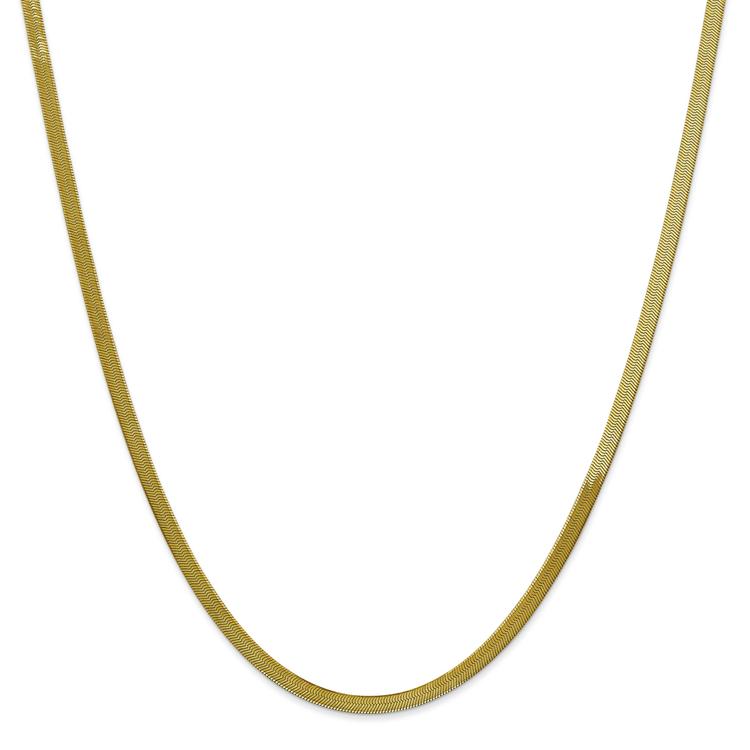Unisex Gold Classics(tm) 10kt. 3.0mm 24in. Silky Herringbone Chain