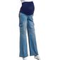 Womens Zoe + Phoebe Over The Belly Wide Leg Maternity Cargo Jeans - image 1