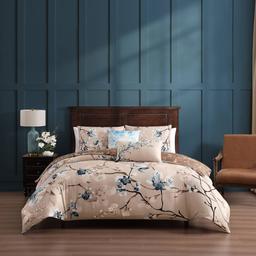 Bebejan® Blue Blossom Cotton 5pc. Reversible Comforter Set