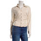 Juniors Love Tree Stretch Suede Ruch Button Front Shirt - image 1
