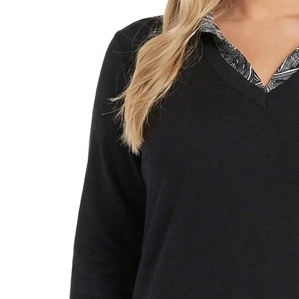 Plus Size NY Collection Long Sleeve Two In One Sweater