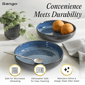 Sango Resona Blue/Black Large Ceramic Serving Bowl - Set of 2 - image 4
