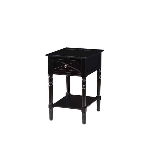 Convenience Concepts Country Oxford End Table w. Charging Station