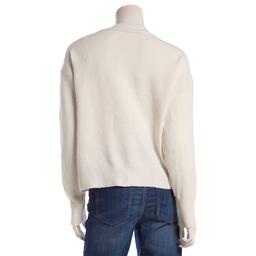 Juniors No Comment Christmas Tree Bow Button Cardigan