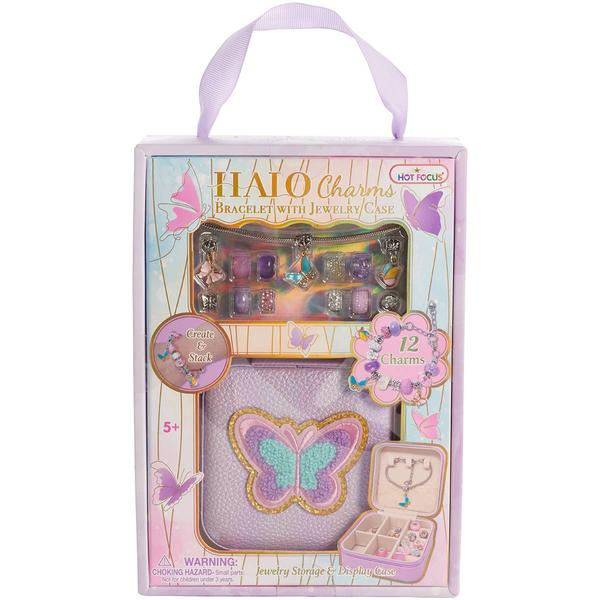 Girls Hot Focus Halo Charms/Tie Dye Butterfly Jewelry Set - image 