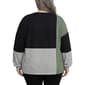 Plus Size NY Collection Long Sleeve Color Block Hacci Sweater - image 2