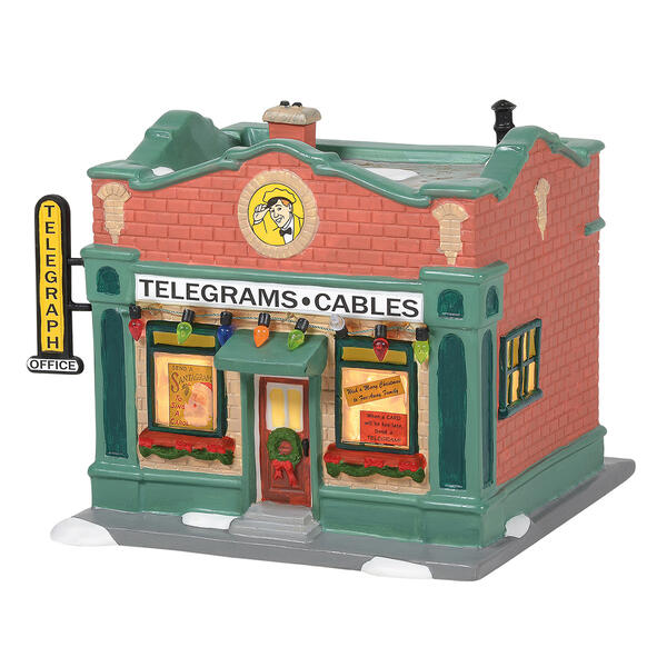 Department 56 A Christmas Story Village Hohman Telegraph Office - image 