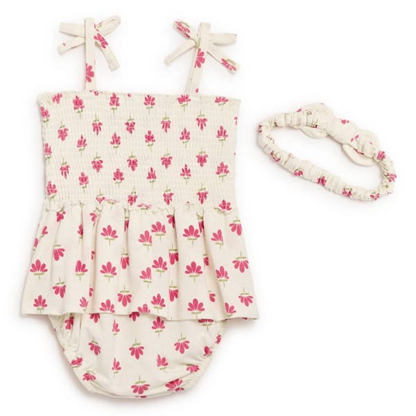 Baby Girl &#40;NB-9M&#41; 7 For All Mankind&#40;R&#41; Flower Tank Bodysuit Dress - image 