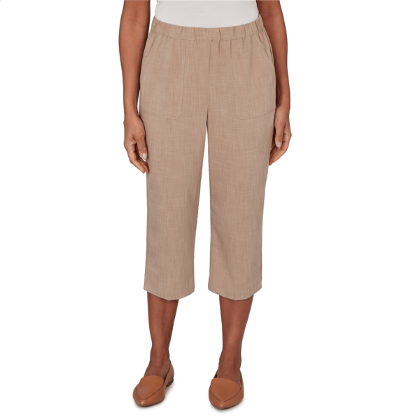 Womens Alfred Dunner Grand Bazaar Textured Pull On Capris