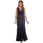 Womens R&M Richards Sleeveless Scallop Lace V-Neck Gown - image 1