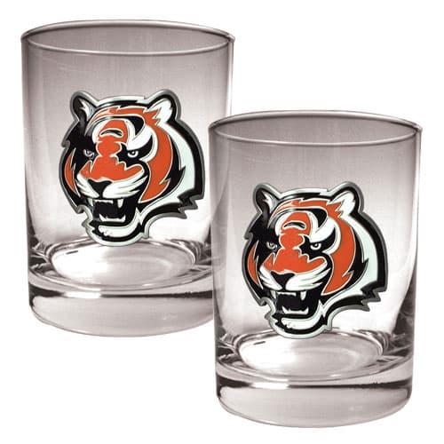 NFL Cincinnati Bengals 2pc. 14oz. Rocks Glass Set