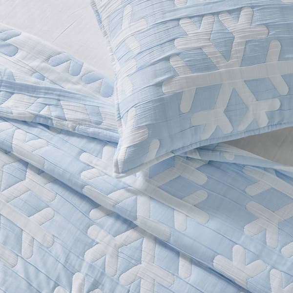 FreshFolds Nino 3pc. Patchwork Stitched Snowflake Quilt Set