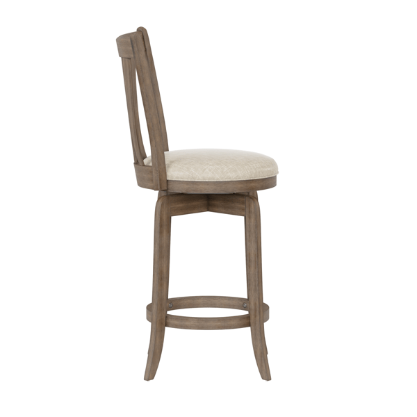HH2 Home Savana Grey Wood Counter Height Swivel Stool