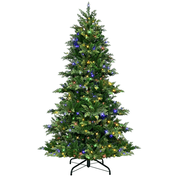 Puleo International 7.5ft Pre-Lit LED Idaho Spruce Christmas Tree