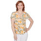 Petite Hearts of Palm Printed Essentials Floral Surplice Top - image 1