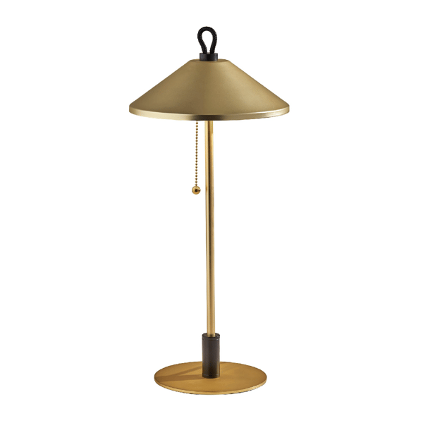 HomeRoots 20in. Black & Gold Two Light Candlestick LED Table Lamp