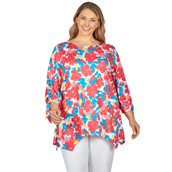 Women''s Ruby Rd. Larky Lark Effortless Swing Top In Whimsical Da - image 