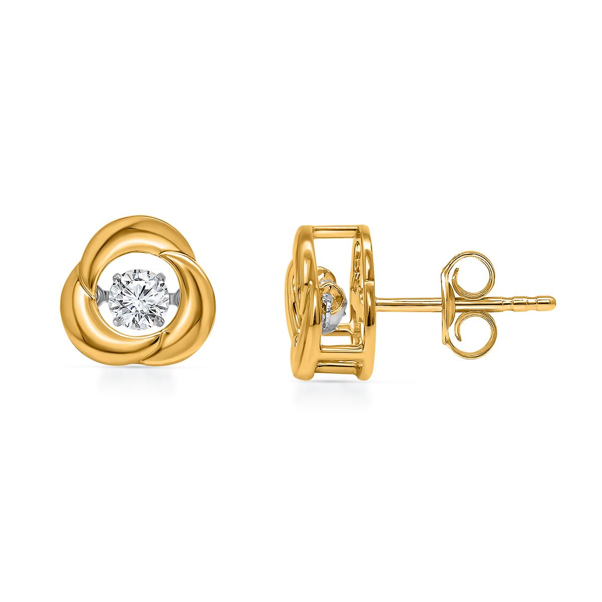 Nova Star(R) Gold over Silver Lab Grown Diamond Earrings