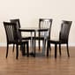 Baxton Studio Sasa Dark Brown Wood 5pc. Dining Set - image 8