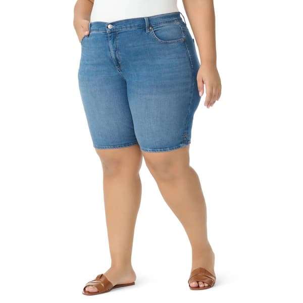 Plus Size Gloria Vanderbilt Amanda Bermuda With Slit Shorts - image 
