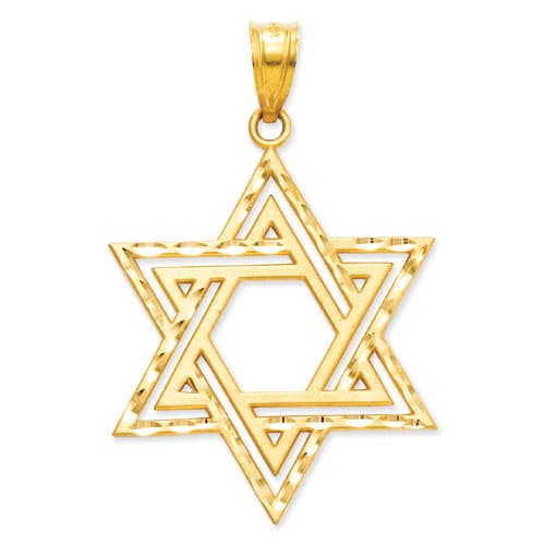 Gemstone Classics(tm) Solid Polished Star of David Charm - image 