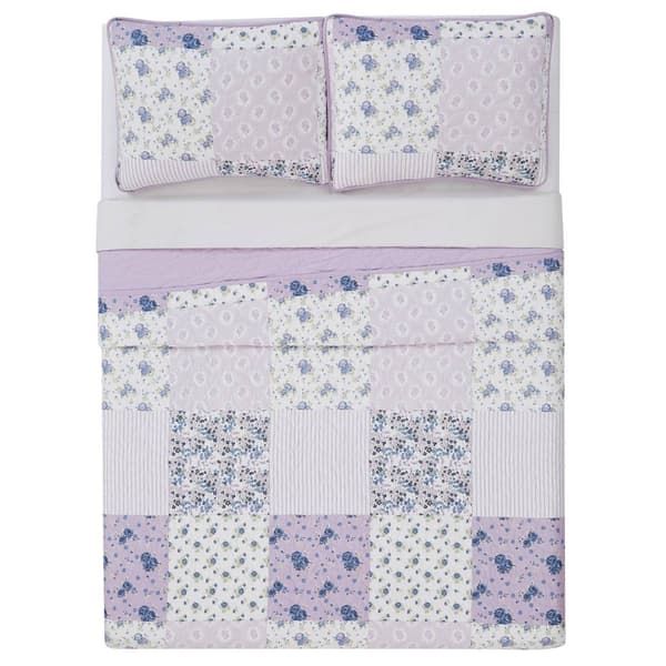 Cannon Elissa Patchwork Floral Quilt Set