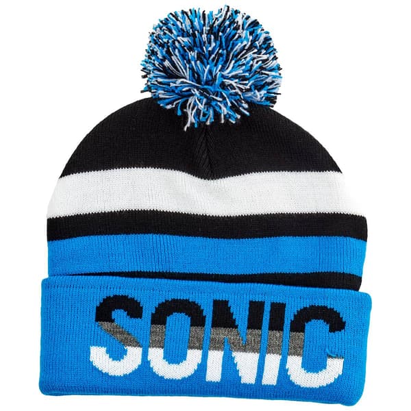 Boys (4-7) Sonic™ The Hedgehog Striped Cuff Pom Beanie Winter Hat