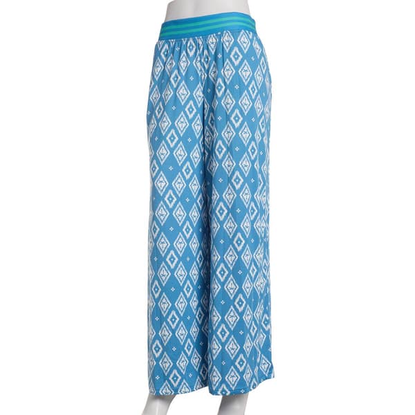Plus Size Muk Luks Cloud Knit Argyle Palm Wide Leg Pajama Pants
