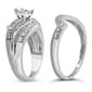 Haus of Brilliance Sterling Silver 1/3ctw. Diamond Bridal Set - image 3