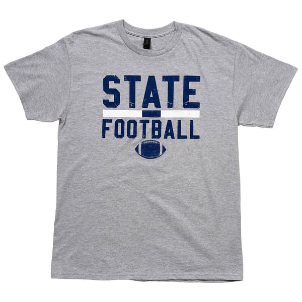 Mens State Football Stripe Short Sleeve Tailgate Tee - image 