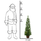 Santa''s Workshop 4ft. Pre-Lit Warm White Green Slim Potted Tree - image 2