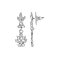 1928 Jewelry Crystal Flower Drop Earrings - image 1