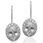 Sterling Silver Oval Leverback Earrings - image 1