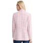 Petite Jones New York Long Sleeve One Button Plaid Tweed Blazer - image 2