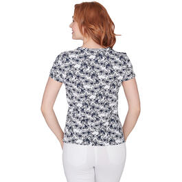 Womens Hearts of Palm Printed Essentials Scratched Tee