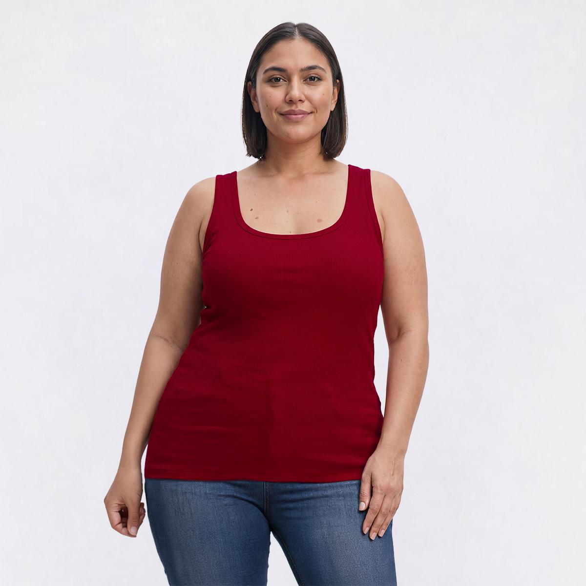 Plus Size Architect® 2x2 Ribbed Tank Top