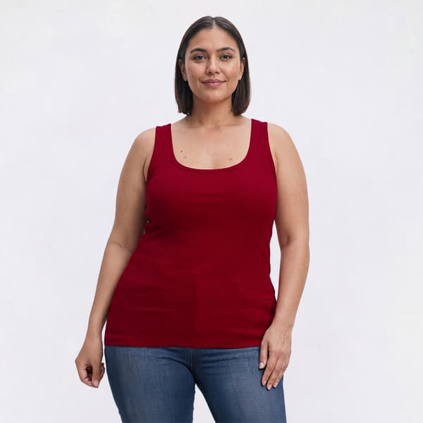 Plus Size Architect® 2x2 Ribbed Tank Top